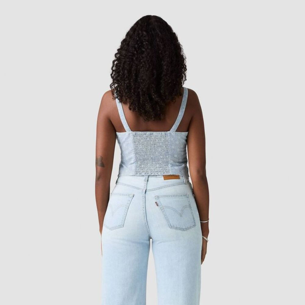 Levi's -  Women's Adore Bustier - Blue Indigo Floral  Blue - Picture 2 of 2